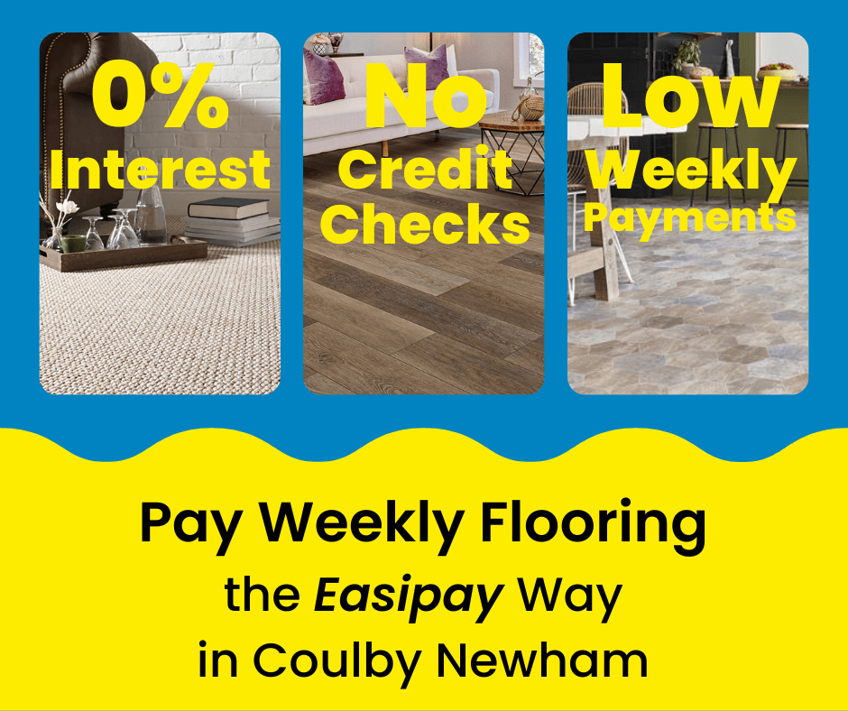 Pay Weekly Flooring in Coulby Newham, UK. 0% Interest on Carpets, Vinyl Flooring and Laminate Flooring. Low Weekly Payments and No Credit Checks!