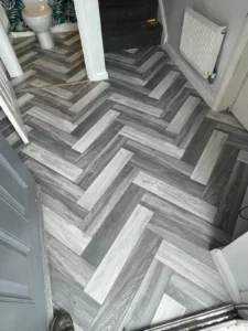 Pay Weekly Herringbone Vinyl Flooring with Easipay Carpets - Fitter pic 11