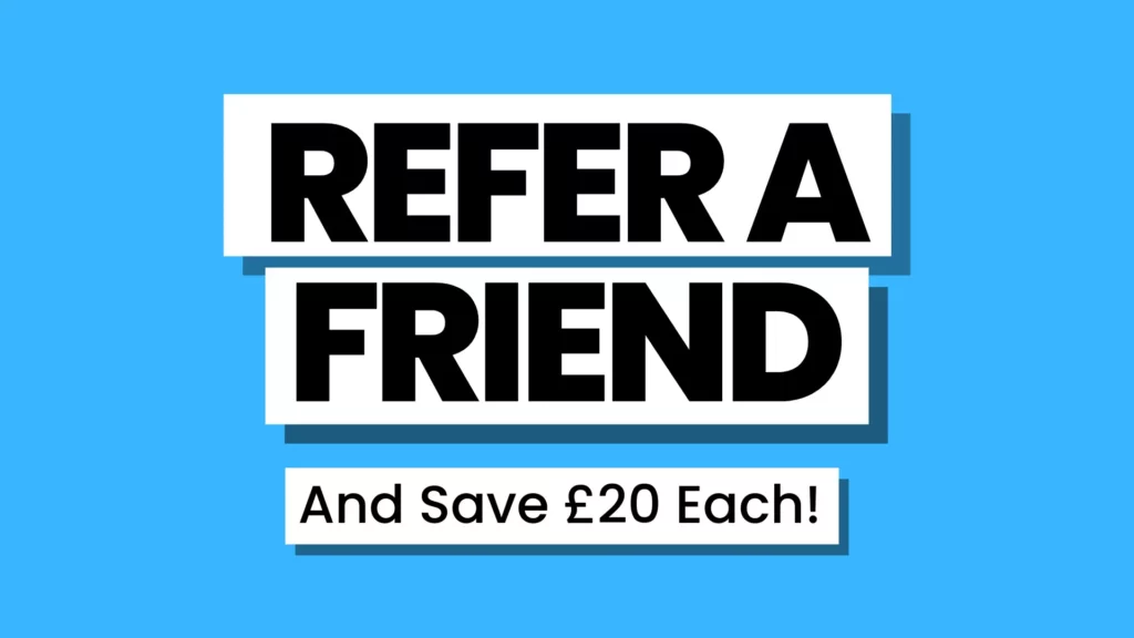 Refer A Friend web banner blue
