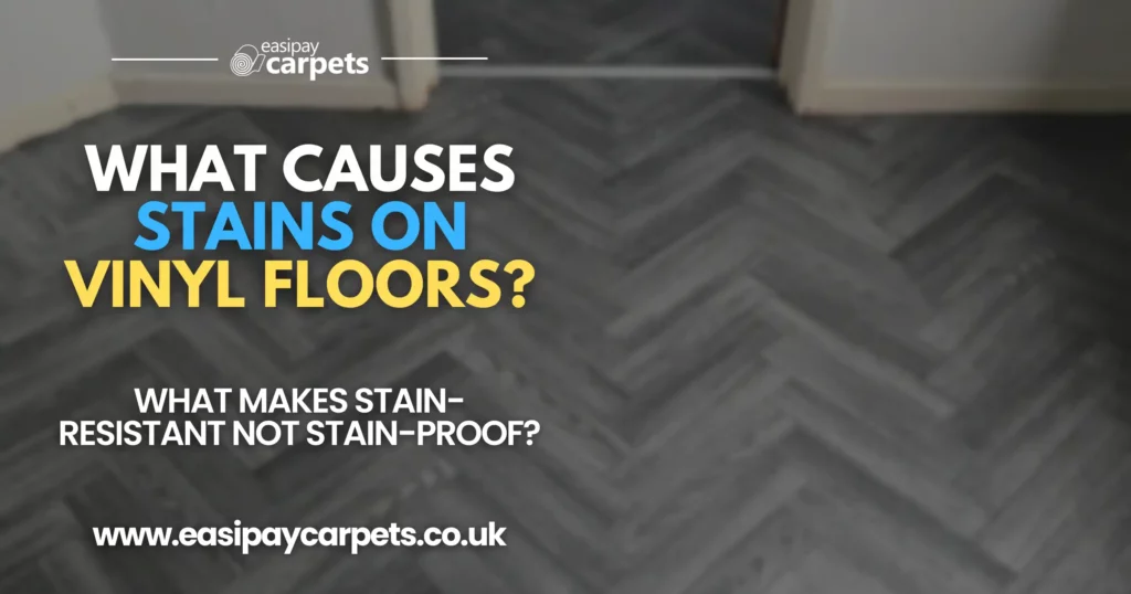 124. What causes vinyl flooring to stain