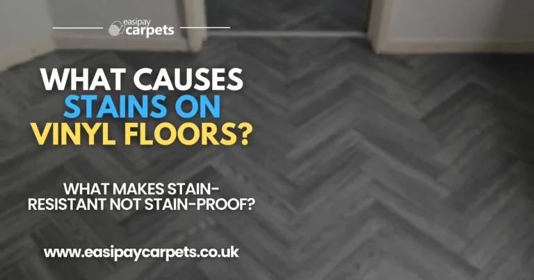 124. What causes vinyl flooring to stain