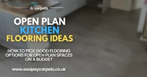 Blog post cover - open plan kitchen flooring ideas