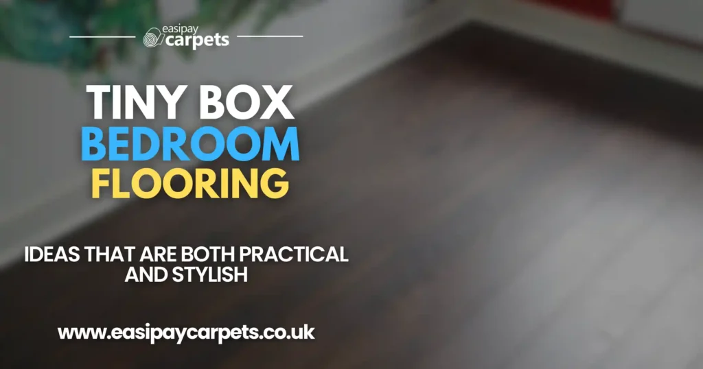 Blog post cover - tiny box room flooring ideas