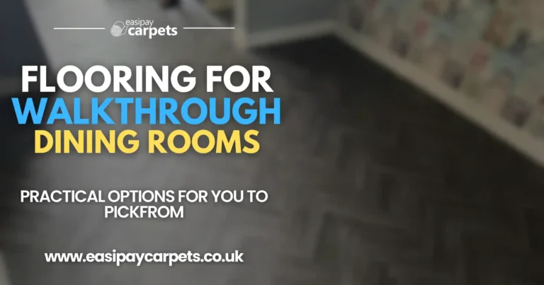 Blog post cover - 28 - flooring for walkthrough dining rooms